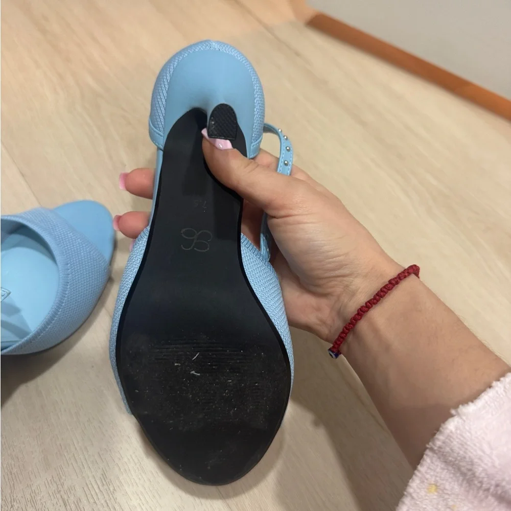 Light Blue Ankle-Strap Heeled Sandals - Women's - Picture 4 of 6